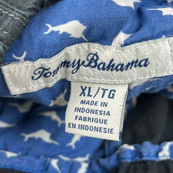 Tommy Bahama Sandbar Relaxed Fit Cargo Shorts Men XL Navy Blue Ripstop Cotton - Picture 4 of 4